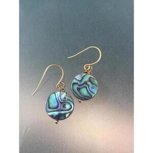 Abalone Coin Earrings